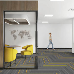 Baldosas de Alfombra de Polipropileno de Grado Comercial con Patrón de Rompecabezas, Resistentes a las Manchas, Antideslizantes y Ecológicas para Sala de Estar y Uso en Puertas - Product Image 1