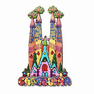 Imanes de nevera con temática de estilo español personalizados, decoración de regalo de viaje colorida, recuerdos de referencia de <span class=keywords><strong>Barcelona</strong></span>, imanes de nevera de resina - Product Image 4