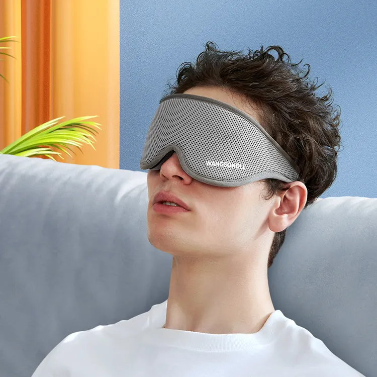 Masker tidur 3D LOGO kustom ekstensi bulu mata keluar Hitam Masker mata tidur untuk rumah