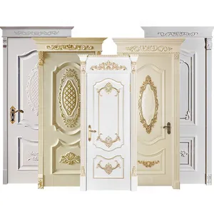 Puertas Interiores <span class=keywords><strong>de</strong></span> Madera Maciza <span class=keywords><strong>de</strong></span> <span class=keywords><strong>Teca</strong></span> y Roble, Puertas <span class=keywords><strong>de</strong></span> Entrada Principales Clásicas <span class=keywords><strong>de</strong></span> Madera para Casa - Product Image 1