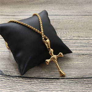 <b>Cross</b> Pendant Necklace Zinc Alloy Unisex Hip Hop Style Gift Jewelry - Product Image 4