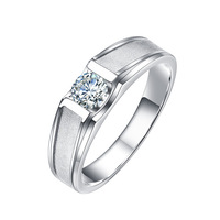 Bague en argent avec sertissage personnalisé et zircon plaqué platine, bijoux de mariage pour collections de marques de mariée de boutiques