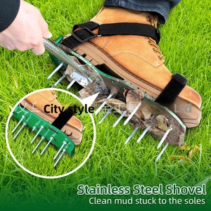 Outils de jardinage transfrontaliers : Pelle et chaussures à clous de 42 cm en polypropylène gonflable, sans installation, pour ameublir la terre et la pelouse - Product Image 4