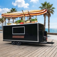 Remorque de cuisine mobile pour camping, camion de restauration carré entièrement équipé, camion de vente de kebab mobile
