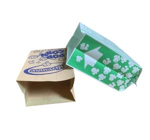 Kantong Makanan Kertas Kraft Klasik yang Dapat Digunakan di Microwave dengan Pegangan untuk <span class=keywords><strong>Popcorn</strong></span> dan Keripik Kentang, Pola dan Logo Cetak Gravure Kustom - Product Image 3