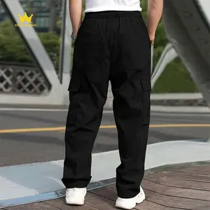 Erkek kargo pantolon popüler tarzı, kolay hareket desteği özelleştirme için özel ipli tasarım