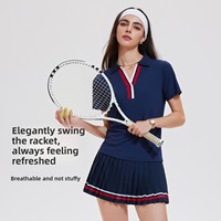 Kaos Olahraga Musim Panas Wanita Pakaian Tenis Gaya Bisnis Lengan Pendek untuk Golf Cepat Kering Bernapas