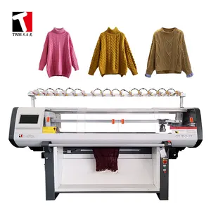 TWH used high-speed computer automatic simple dual system sweater knitting machine computerized flat