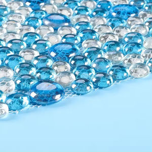 Azulejos de <span class=keywords><strong>piso</strong></span> de mosaico de piscina de vidrio para exteriores azul de diseño moderno, azulejos de pared de baño de cocina económicos - Product Image 4