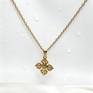 Yunnique Chinese Style Stainless Steel Gold Plated Geometric King Kong Vajra <b>Cross</b> Pendant Necklace for <b>Men</b> and Women - Product Image 1
