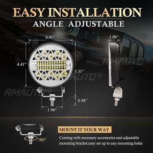 2 Piezas Barra de Luz LED de Trabajo de 12V 102W, Barra de Luz LED 3030 de 4 Pulgadas para Camión, Tractor, SUV, 4x4, Faros Delanteros LED para Coche, Barra de Iluminación de Trabajo - Product Image 4