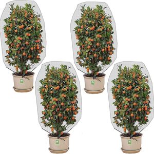 Filet anti-oiseaux pour myrtilles, légumes, arbres fruitiers – Lot de 6 barrières de jardin anti-parasites avec cordon de serrage en PE, anti-UV - Product Image 5