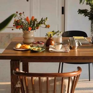 Solid Wood Dining Table <b>Large</b> Slab Long <b>Desk</b> For Living Room Library Parent Child Study Home Office Use - Product Image 4