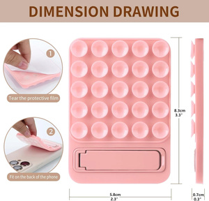 Custom LOGO Waterproof Silicone Suction Foldable Mobile Phone Holder Portable Grip Accessory Flexible Smartphone Mount - Product Image 5