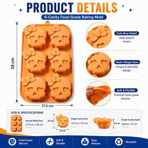 LA Custom Eco Friendly Stocked <b>Silicone</b> Halloween Mold Food Grade Baking Chocolate Candy Cookie Cake Decoration OEM ODM Private - Product Image 2