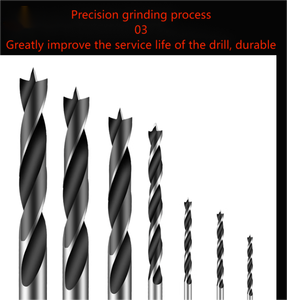 High Carbon Steel Brad Point <b>Drill</b> <b>Bit</b> Kit for Precision <b>Wood</b> Drilling - Professional Woodworking Tool - Product Image 4