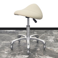 Chaise de Barbier Moderne Haut de Gamme Tendance et Populaire pour Salon, Réglable, Pivotante, en Acier Inoxydable, avec Pompe Hydraulique et Base 5 Étoiles