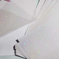 Film holographique transparent auto-adhésif imperméable en BOPP, film de lamination à froid, feuille A4, lamination holographique transparente