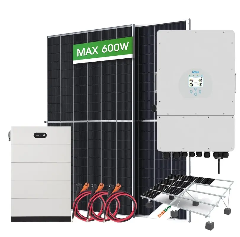 Kunden spezifische 10kW 3-Phasen-Hybrid-Wechselrichter-Solarmodule Solarenergie system Home 10kW Solarbatterie-Speichers ystem