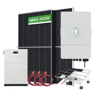 Custom 10kw 3 Phase Hybrid Inverter Solar Panels Solar Energy System Home 10kw Solar Battery Storage System