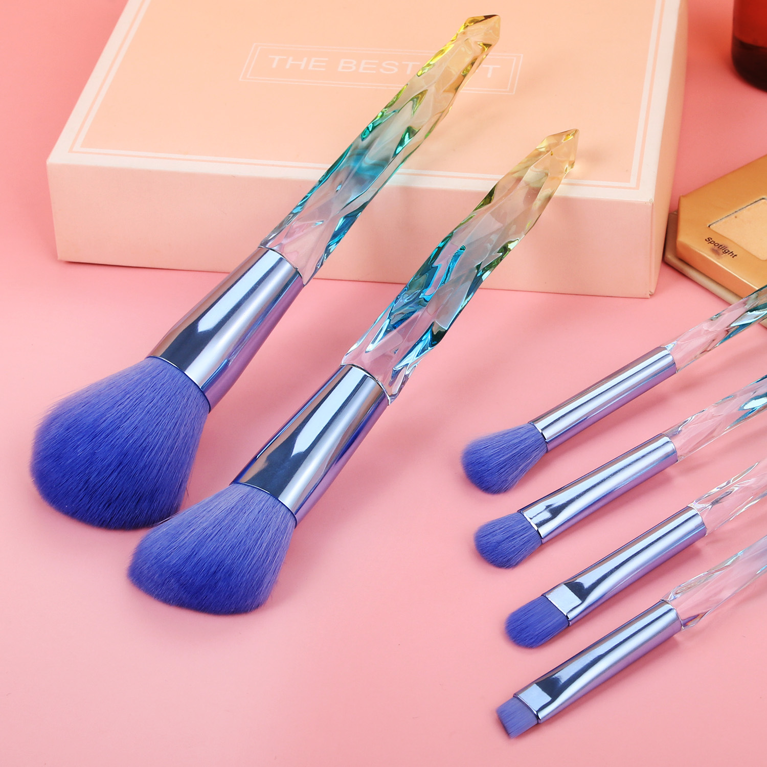 Кисти для макияжа с Прозрачной хрустальной ручкой для румян набор кистей для макияжа с кристаллами фирменный набор кистей для макияжа