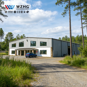 Bâtiment d'entrepôt en structure métallique préfabriquée à faible coût, installation facile, atelier métallique industriel, hangar, durée de vie de 50 ans, 200 km/h - Product Image 1