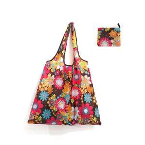 Wholesale Eco-Friendly Polyester Durable Reusable Fruit Pattern <b>Foldable</b> Handheld Shoulder Strap <b>Shopping</b> Tote <b>Bags</b> - Product Image 4