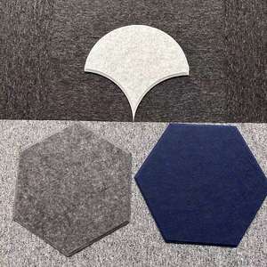 맞춤형 디자인 육각 음향 패널 화이트 음향 솔루션 폴리에스터 벽 패널 - Product Image 5