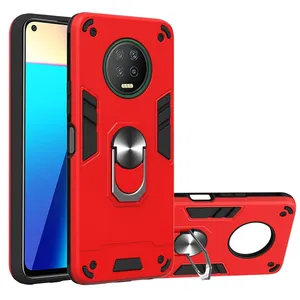 Magnetische Auto Mount Houder Kickstand Case Voor Infinix Hot 10S 9 10 Spelen Smart 4 Note 7 Lite X655 x680 X690Finger Ring Skin Cover