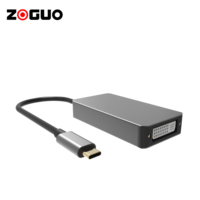 Hub vidéo USB 3.0 C d'occasion, directement de l'usine, 4 en 1 avec PD 60W pour 2.0 4K 30Hz DVI VGA 1080P pour TV HD, ordinateur portable, tablette