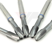 Tap Ulir Kasar Berlapis TiCN Spiral Point HSSE Alat Pembuat Ulir Lubang Tembus Tersedia dalam ukuran M12*1.75 hingga M20*2.5