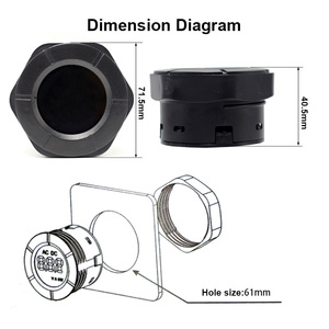 PZEM-019A xe kỹ thuật số vôn kế vòng <span class=keywords><strong>LCD</strong></span> peacefair 5V 12V Single phase điện áp Tester Volt Bảng điều chỉnh Meter voltimetro - Product Image 4