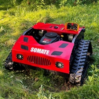 Tondeuse à gazon industrielle tout-terrain télécommandée sur chenilles, largeur de coupe 700 mm, intelligente avec IA