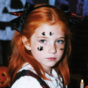 Autocollant <span class=keywords><strong>tatouage</strong></span> temporaire Halloween chauve-souris Halloween <span class=keywords><strong>chat</strong></span> <span class=keywords><strong>noir</strong></span> dessin animé <span class=keywords><strong>tatouage</strong></span> étanche adapté au visage bras doigt - Product Image 5