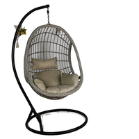 Fauteuil suspendu en rotin tressé, livraison directe usine, pour maison, bureau, jardin, terrasse extérieure, mobilier de jardin, chaises suspendues pliantes en forme d'œuf