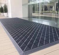 Dalles de tapis d'entrée modulaires emboîtables, sur mesure, robustes, anti-poussière, pour magasins de détail