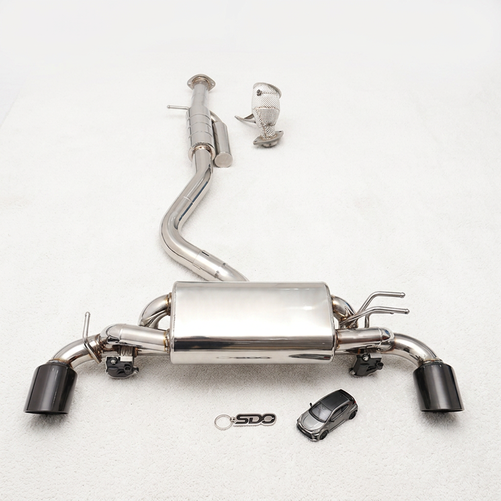 VantaFlow Stainless Steel Full Exhaust System for Toyota GR Yaris 1.6T 2020+ Performance Straight Downpipe Muffler with Valve