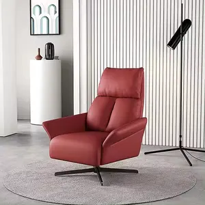 Fornecedor chinês de cadeiras por atacado, móveis clássicos para casa, sala de estar, cadeira manual, reclinável única, moderna, sofá de couro de luxo