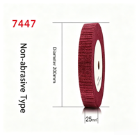 Roue à lamelles en fibre de nylon Fortunebrasive 8'' (200 mm) à dureté moyenne, largeur 50 mm, non tissée, OEM, pour finition de surface en acier inoxydable