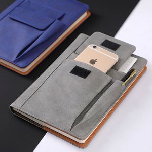 Carnet de notes professionnel personnalisé A5 en cuir PU, avec pochette multifonctionnelle, carnet de bord, papeterie de bureau, journal - Product Image 4