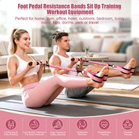 Poignée multifonctionnelle pour bandes de résistance à pédale, appareil de yoga et d'exercices abdominaux, corde de traction pour adultes, équipement d'entraînement pour abdominaux, taille, bras, jambes et corps entier