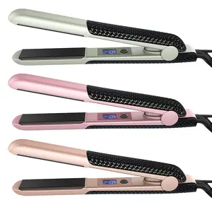 Plancha de pelo profesional rápida, plancha de pelo plana de cerámica dorada, 470 grados, muestra gratis, fabricantes