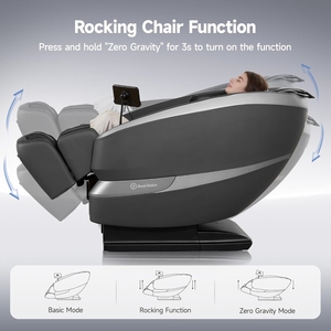 Chair Track <b>Zero</b> <b>Gravity</b> <b>Recliner</b> with Extendable Footrest Deep Yoga Stretch Modes Auto Body Foot - Product Image 3