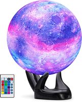 Lampe lunaire à télécommande et commande tactile 16 couleurs LED 3D Moon Light Moon Night Light Cadeaux