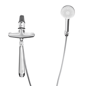 ก๊อกน้ำฝักบัวแบบติดผนังสแตนเลสสตีลทันสมัยแบบร้อนและเย็น ยี่ห้อรัสเซียอุซเบก รุ่น Rain Spray แขนยาวปรับได้ สำหรับห้องน้ำ - Product Image 1