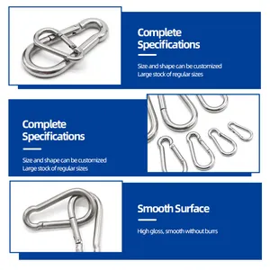 High Quality Stainless Steel DIN5299 Carabiner Hook Heavy Duty Spring Snap Hook