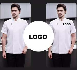 Uniforme de Chef de secado rápido de manga corta OEM, 10 Uds., ropa de trabajo de cocina de malla transpirable personalizable para Hotel - Product Image 2