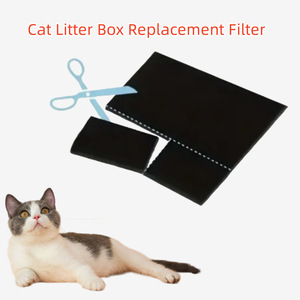 แผ่นกรองทรายแมว Sktfilter ขนาด 11.5x10.5x0.5 ซม. ใยสังเคราะห์ผสมถ่านกัมมันต์ สำหรับเครื่องดูดทรายแมว Litter Robot 4 - Product Image 3