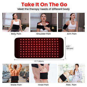 Nuevo diseño ideared 660 850nm kneelet luz roja infrarroja sauna almohadilla de terapia de luz LED cinturón de terapia de luz roja para aliviar el dolor - Product Image 5