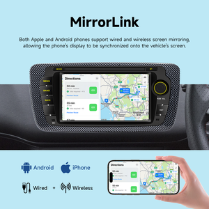 Radio para Auto BQCC de 7 Pulgadas con Android, Reproductor Multimedia con Pantalla Carplay, MP5, Mirrorlink, RDS, BT, <span class=keywords><strong>FM</strong></span>, GPS, Estéreo para Auto para Seat <span class=keywords><strong>Ibiza</strong></span> 2009-2013 - Product Image 5